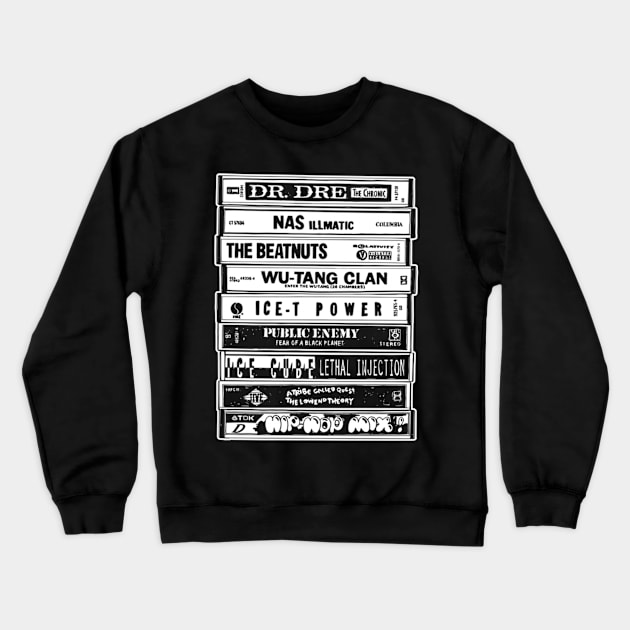 Hip Hop Cassettes Old School Rap Crewneck Sweatshirt by jasper-cambridge